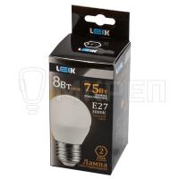 Лампа LED LEEK, E27, 8W, 3000К, шар
