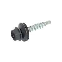 Саморез кровельный Zn, 4,8х29, RAL-7024 графитово-серый, 30шт (Гриппер)