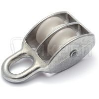 Блок двойной с пластиковым роликом, 25мм