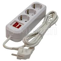 Удлинитель Universal, 5м, с заземлением, с выключателем 3 входа