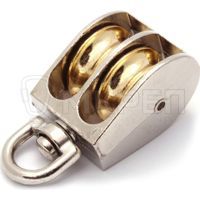 Блок двойной с хромированным роликом, 1-1/4''