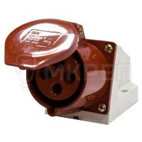 Розетка силовая стационарная, IP44, НТ-124/32А, 380V 3Р+Е