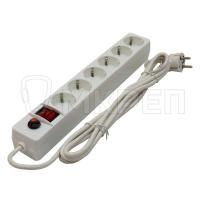 Удлинитель Universal, 5м, с заземлением, с выключателем 6 входов