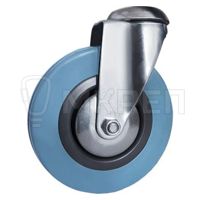 Поворотная колесная опора под болт, серая резина Schg25