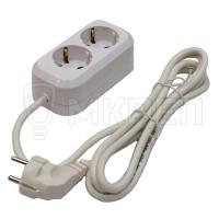 Удлинитель Universal 2м, с заземлением, 2 входа