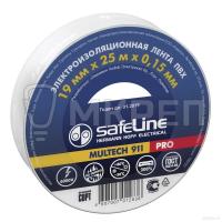 Изолента Safeline, белая, 19ммх20м