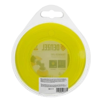 Леска для триммера, звезда, 2 мм х 15 м, блистер, FLEX CORD, Denzel