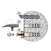 Дюбель распорный, 10х50мм, 50шт, нейлоновый, Европартнер PND10