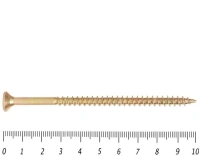 Саморез желтый PZ, 6х100 25шт., (Гриппер)