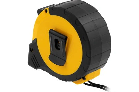 Рулетка, 10м х 25мм, двухкомп. корпус, кнопка-пауза, Denzel