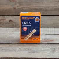 Дюбель распорный, 6х30мм, 100шт, нейлоновый, Европартнер PND6