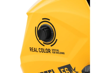 Маска сварщика F6, см. окно 93х43, Real Color, // Denzel