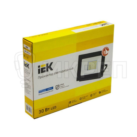 Прожектор светодиодный IEK, 30W, 6500K IP65