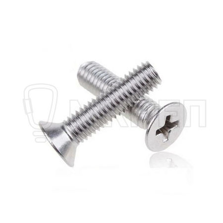 Винт потайной шлиц-крест DIN965, 6х16мм