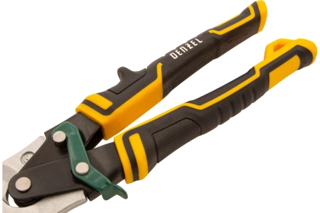 Ножницы, по металлу, 270мм, прямой и правый рез,сталь-СrMo, трехкомп.рук-ки // Denzel