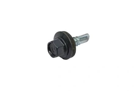 Саморез кровельный Zn, 5,5х19, RAL-7024 графитово-серый, 30шт (Гриппер)
