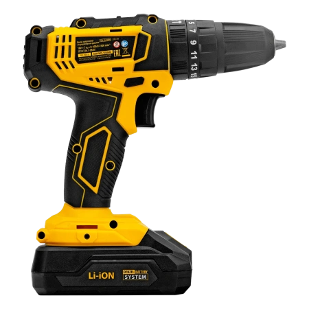 Дрель-шуруповерт аккумуляторный, ударный, CIDB-18-02, 18 В, Denzel